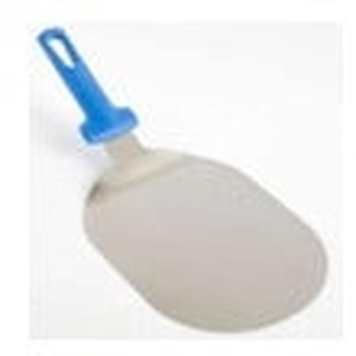 STAINLESS STEEL PIZZA OVAL PEEL DIM 18x21 CM FIXED GRIP