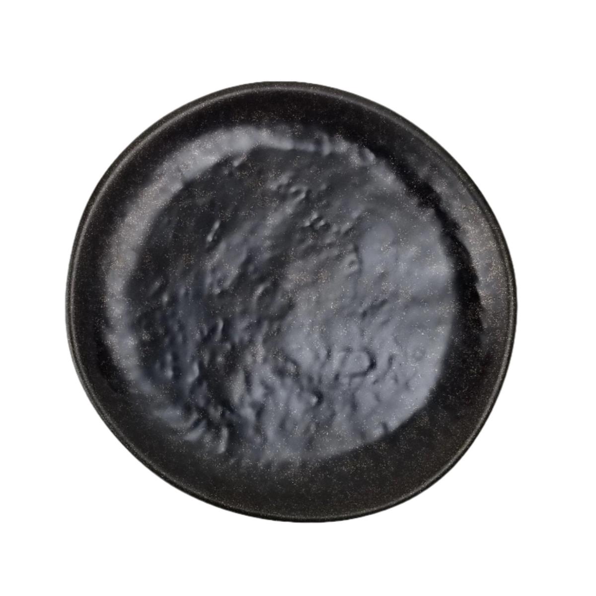 7D x 58H ROUND PLATE blackgold Meteorite Gold