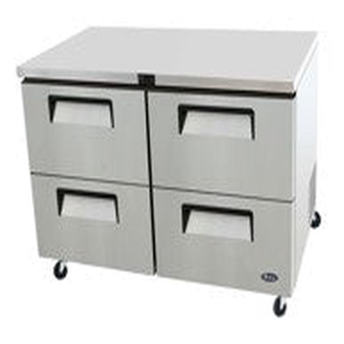 4 Drawer Undercounter Refrigerator with Castors