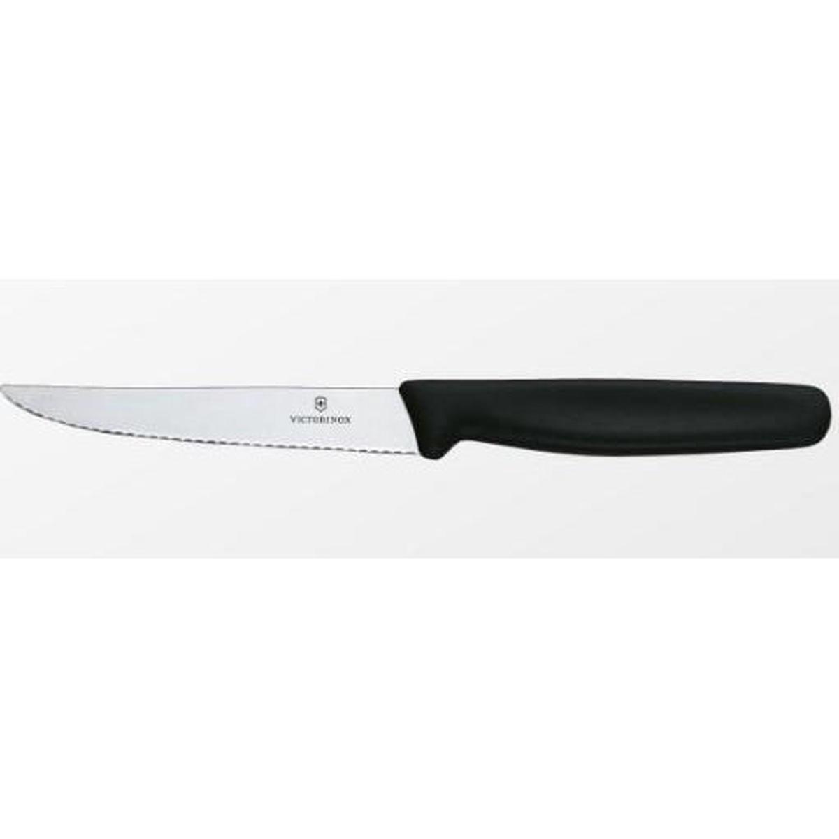 VICTORINOX STEAK KNIFE POINTED TIP BLACK - 11 CM