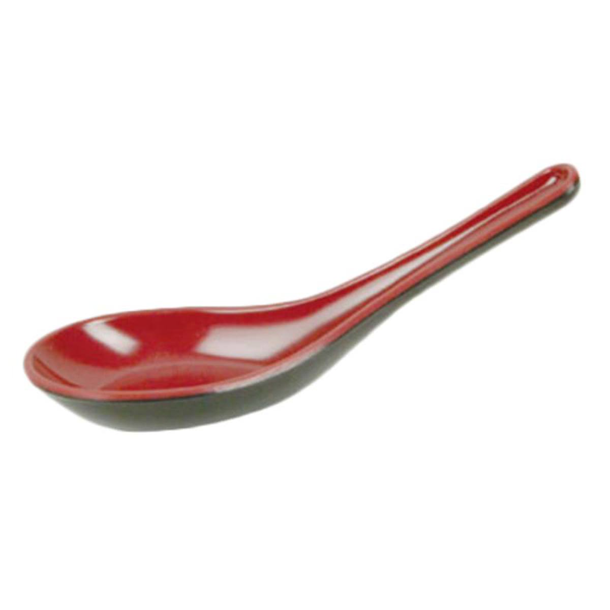7003JBR Thunder Group 34 Oz BlackRed Won Ton Soup Spoon