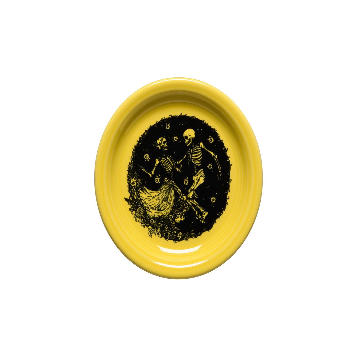 Skeleton Duet Sunflower Bistro Coupe 6 14 Inch Appetizer Plate