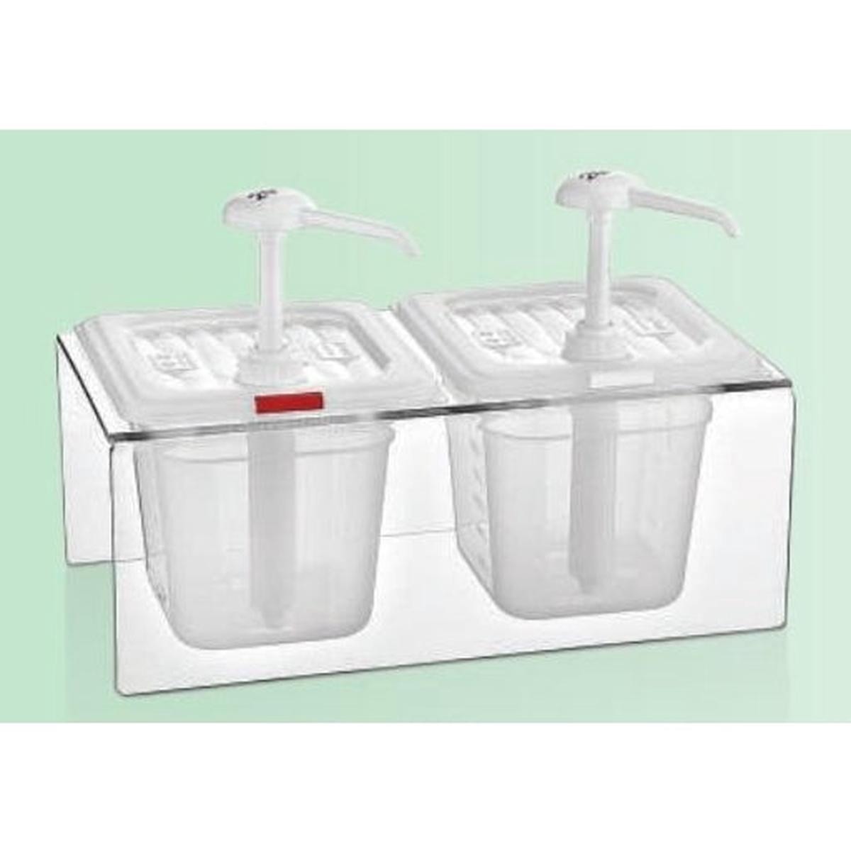 SAUCE DISPENSER DOUBLECOLOR TRANSPARENT
