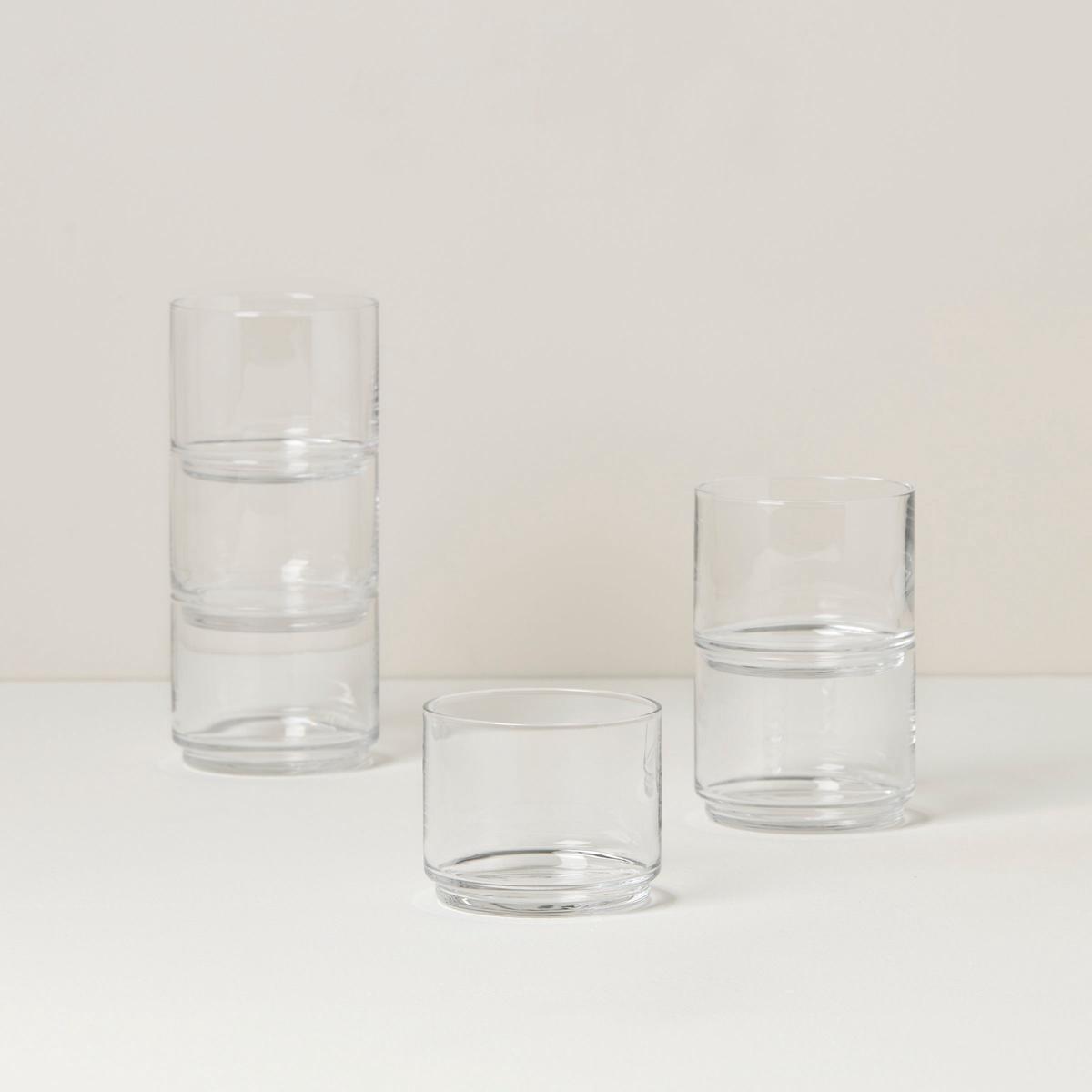 Tuscany Classics Stackable Clear Short Glasses Set of 6