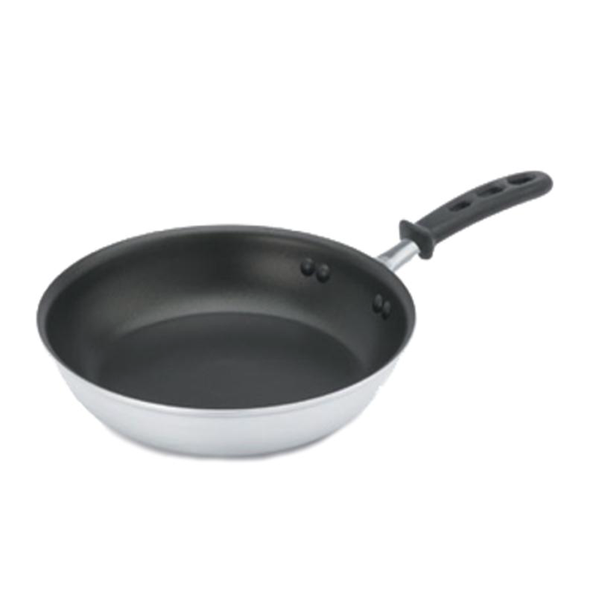 67612 Vollrath 128221 Non-Stick Fry Pan w SteelCoat x3 Interior 038 Black Silicone Handle