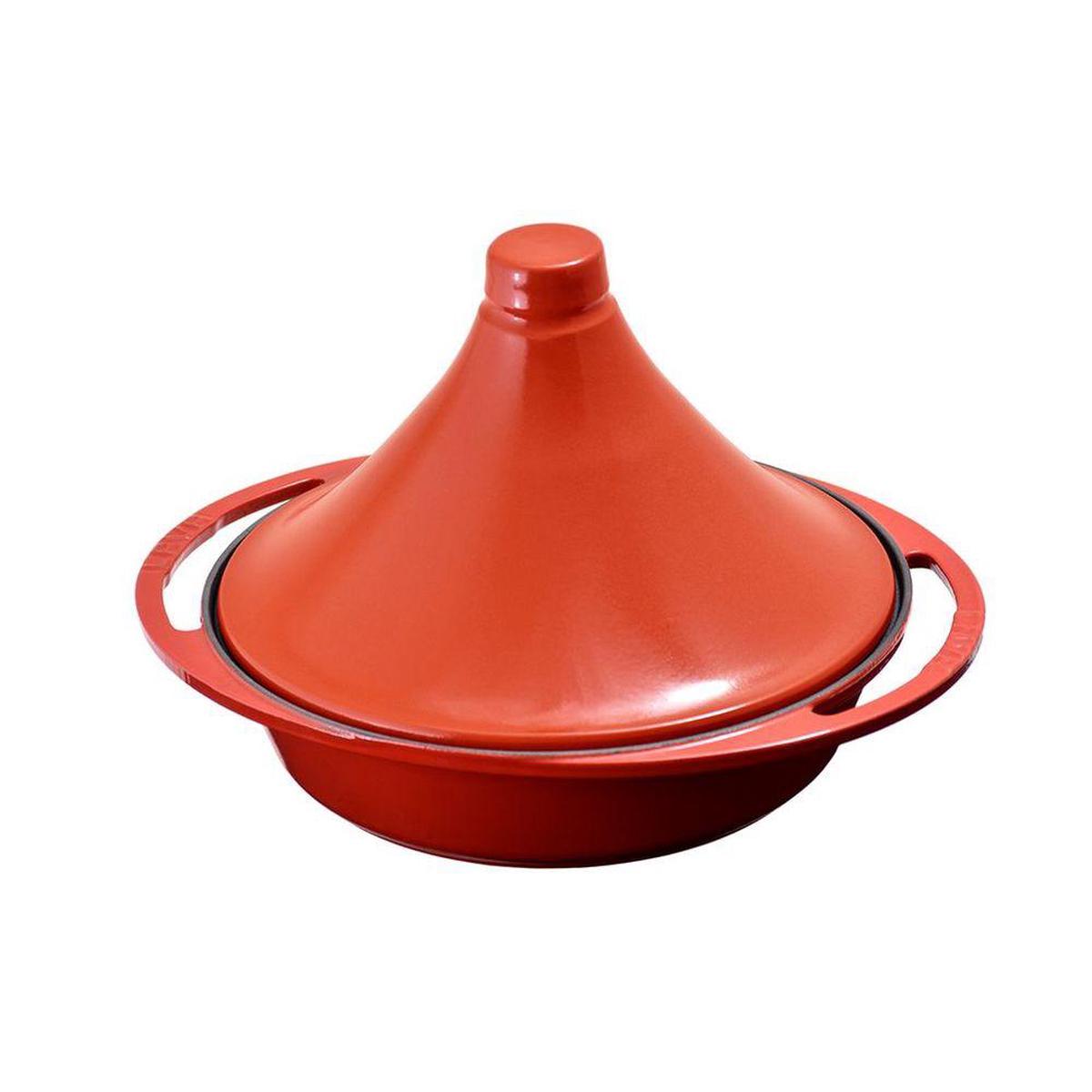 CASSEROLE ROUND TAJINE WITH CERMAIC LIDRED DIM27 CM