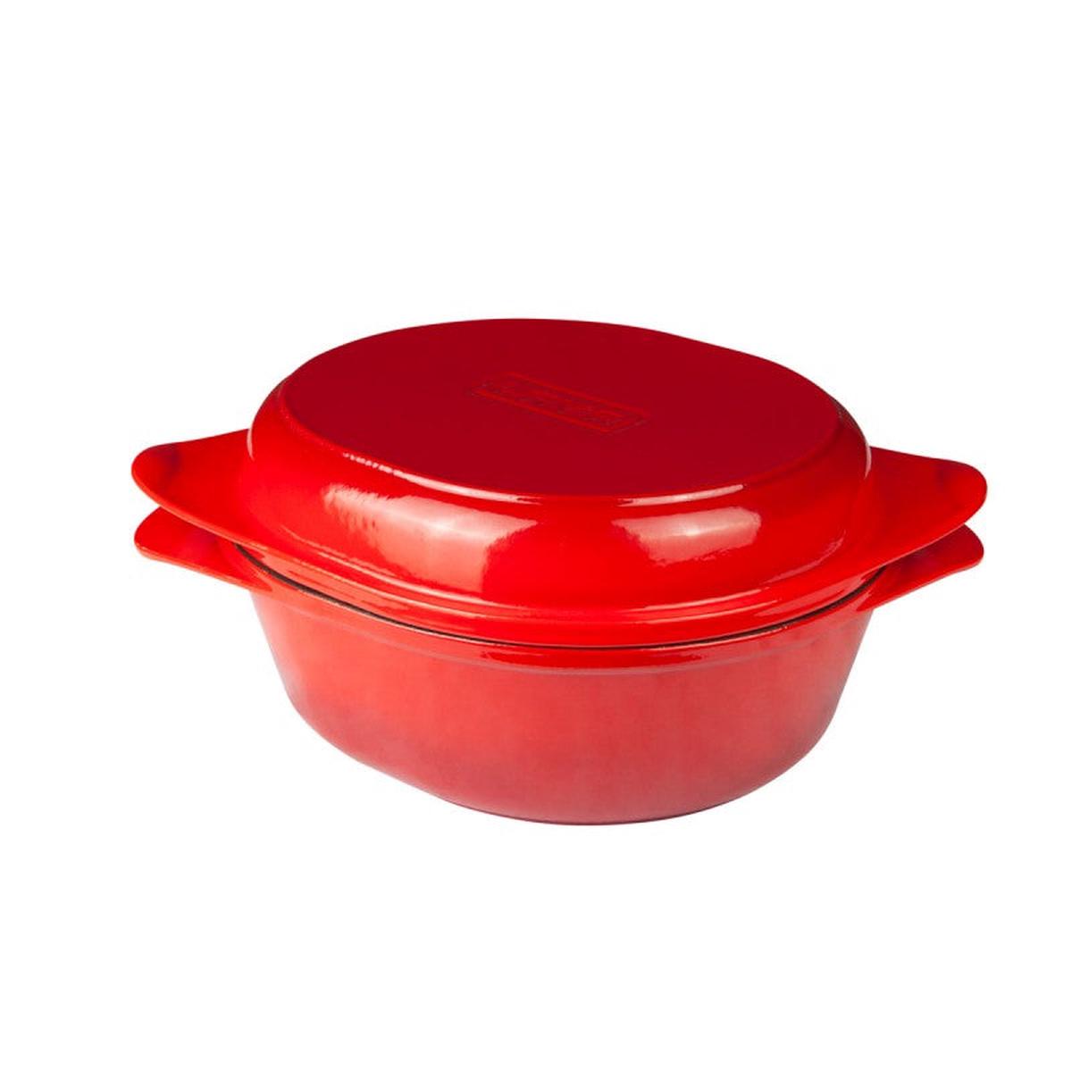 LAVA CAST BREAD POT RECTANGLE SIZE 24 CM - RED