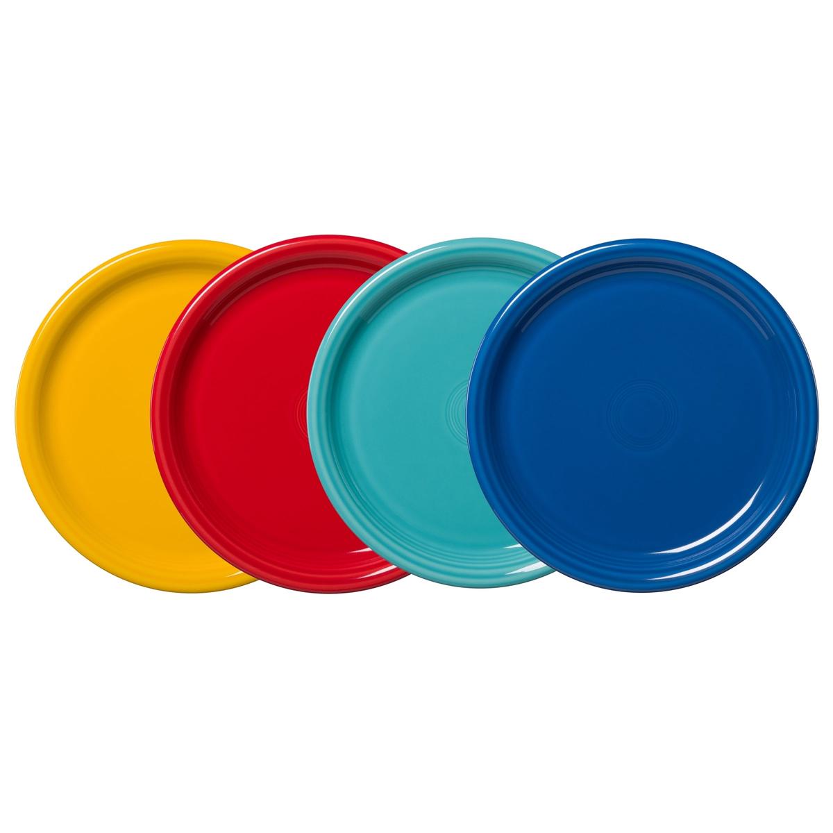 Mixed Vibrant Bistro Coupe 10 12 Inch Dinner Plate Set of 4