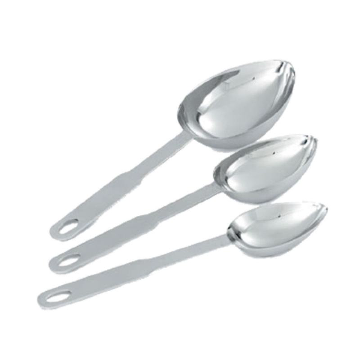 Vollrath 47054 Measuring Scoop Set 18 to 12 Cup One Piece Stainless Steel
