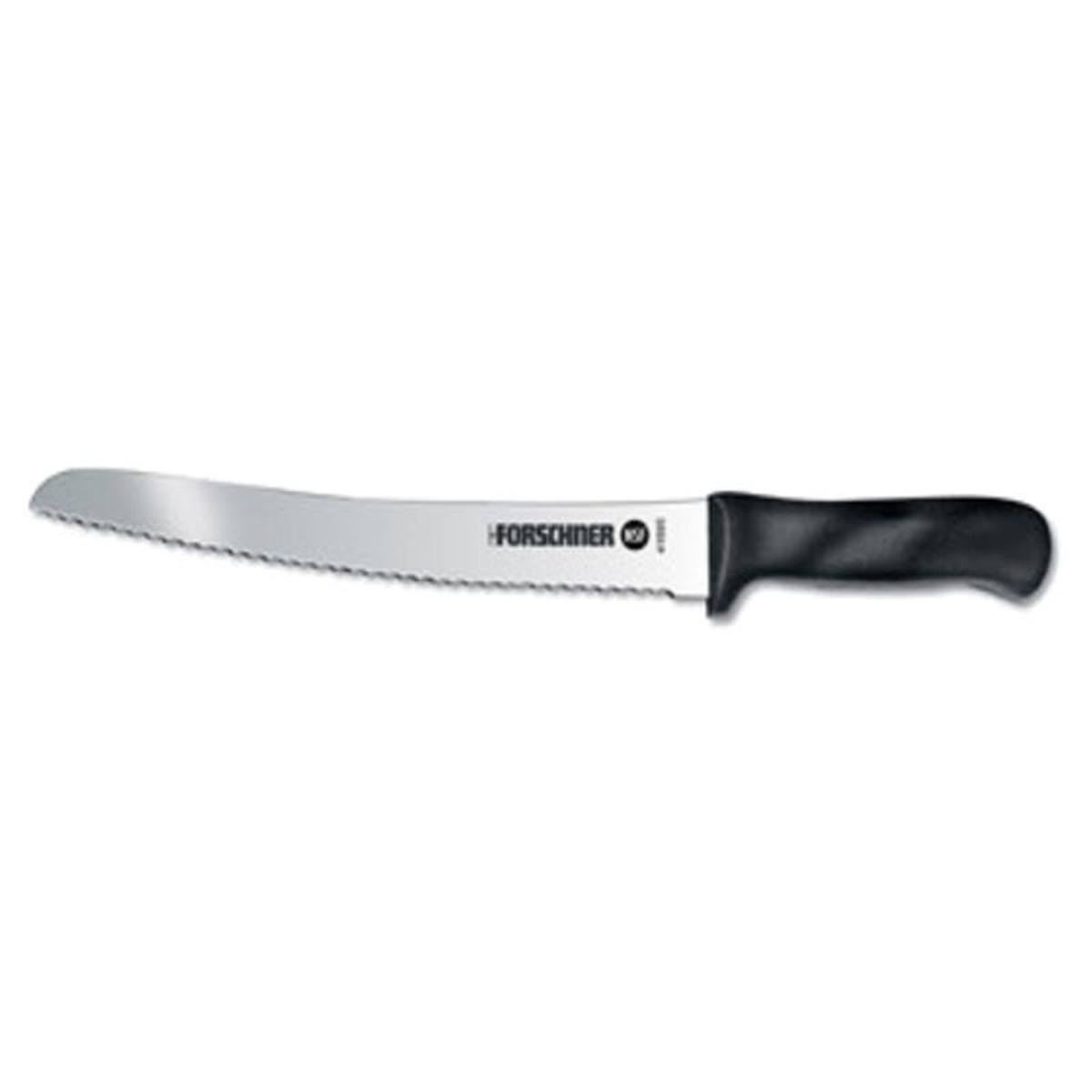7605817 Victorinox 108221 Curved Wavy Edge Bread Knife w Black Plastic Handle
