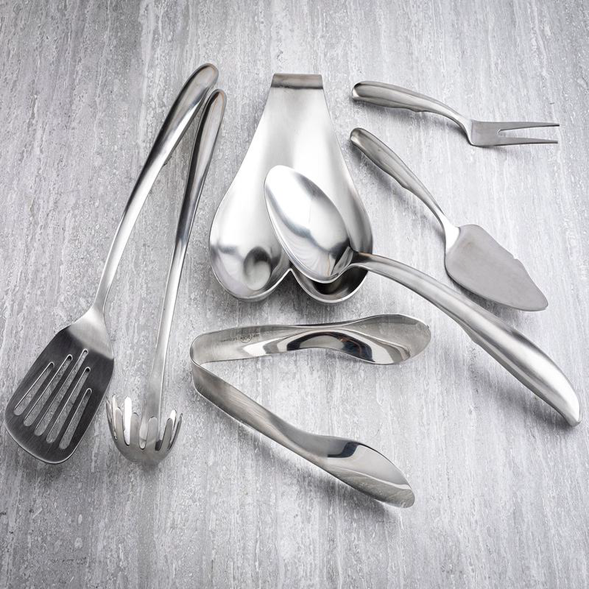 Tablecraft 10816 Length 9-12 Inch Utensil Kitchen Tool Set 7-piece with stainless steel