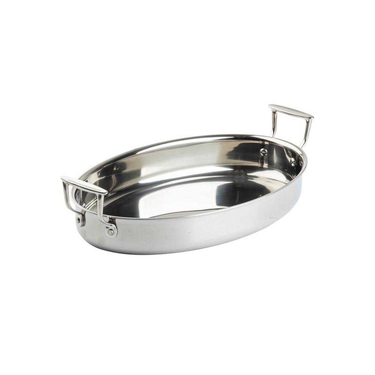 Tablecraft CW2044 5-12 Quart Oval Pan Server with 2 Handles Stainless Steel and Aluminum