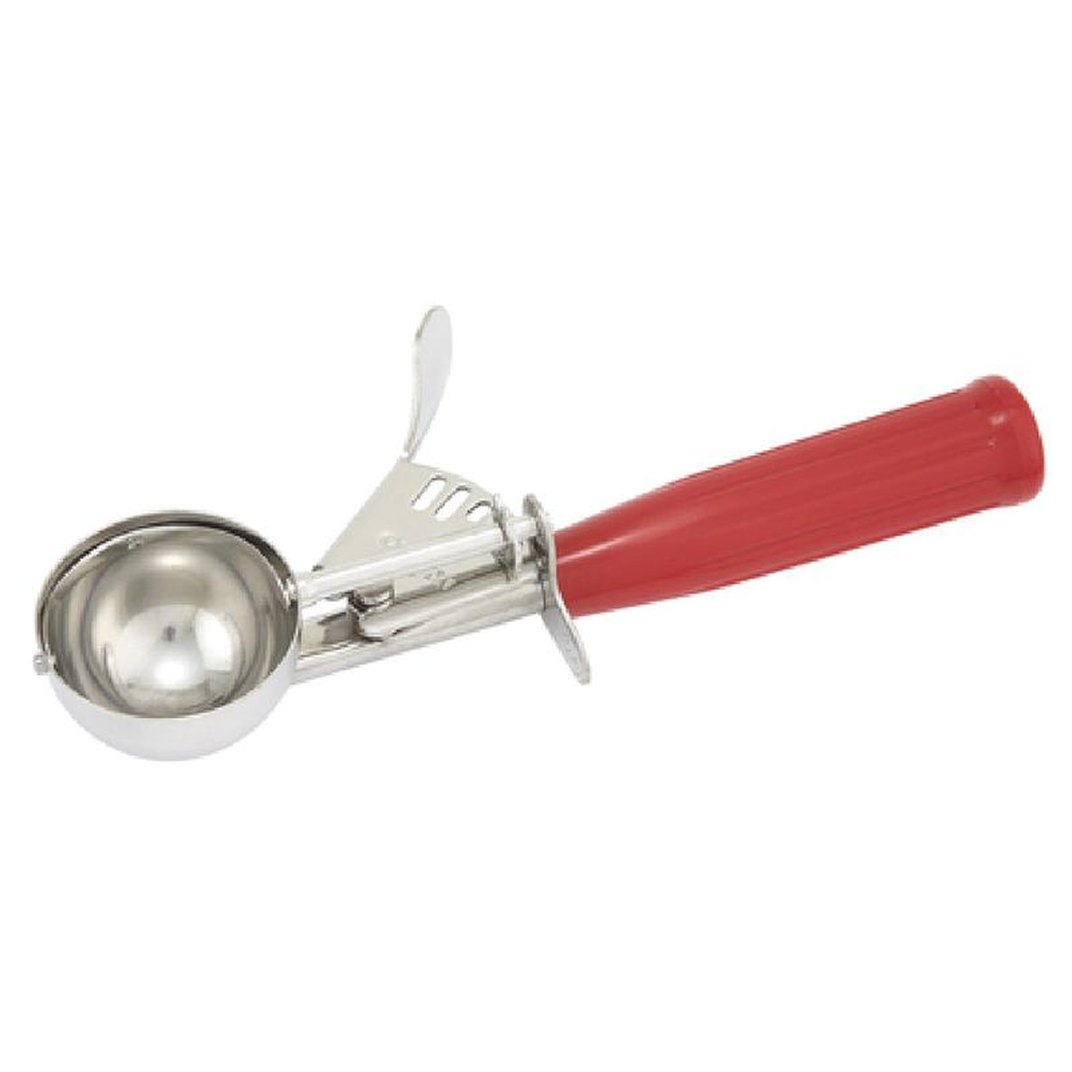 Winco ICD-24 1-34 Oz Ice Cream Disher Thumb Press Plastic Handle Red