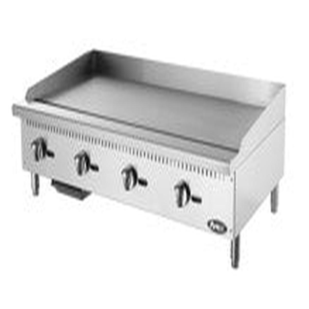 4 Burners Manual Gas Griddle with 120000 BTU