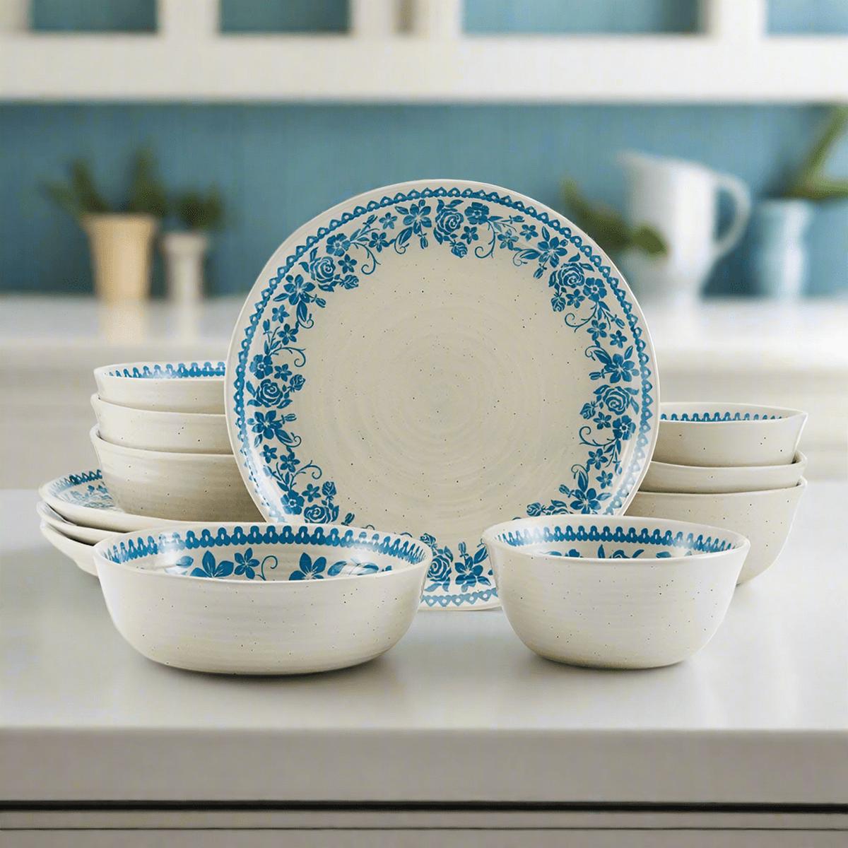 Hayden Blue 12 Piece Dinnerware Set Service for 4