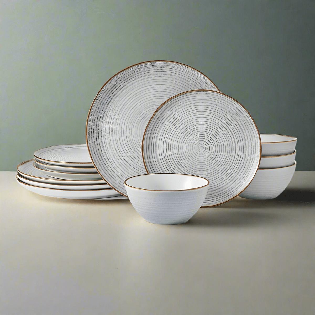 Rowan Gray Service 12 Piece Set Service for 4
