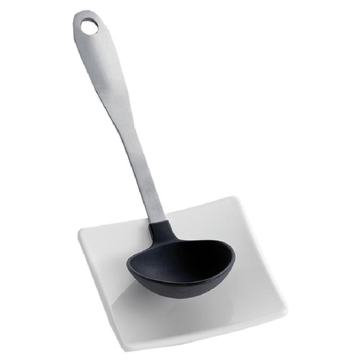 Tablecraft CW4062BK 4-18 Inch Cold Holding Spoon Rest Black Aluminum