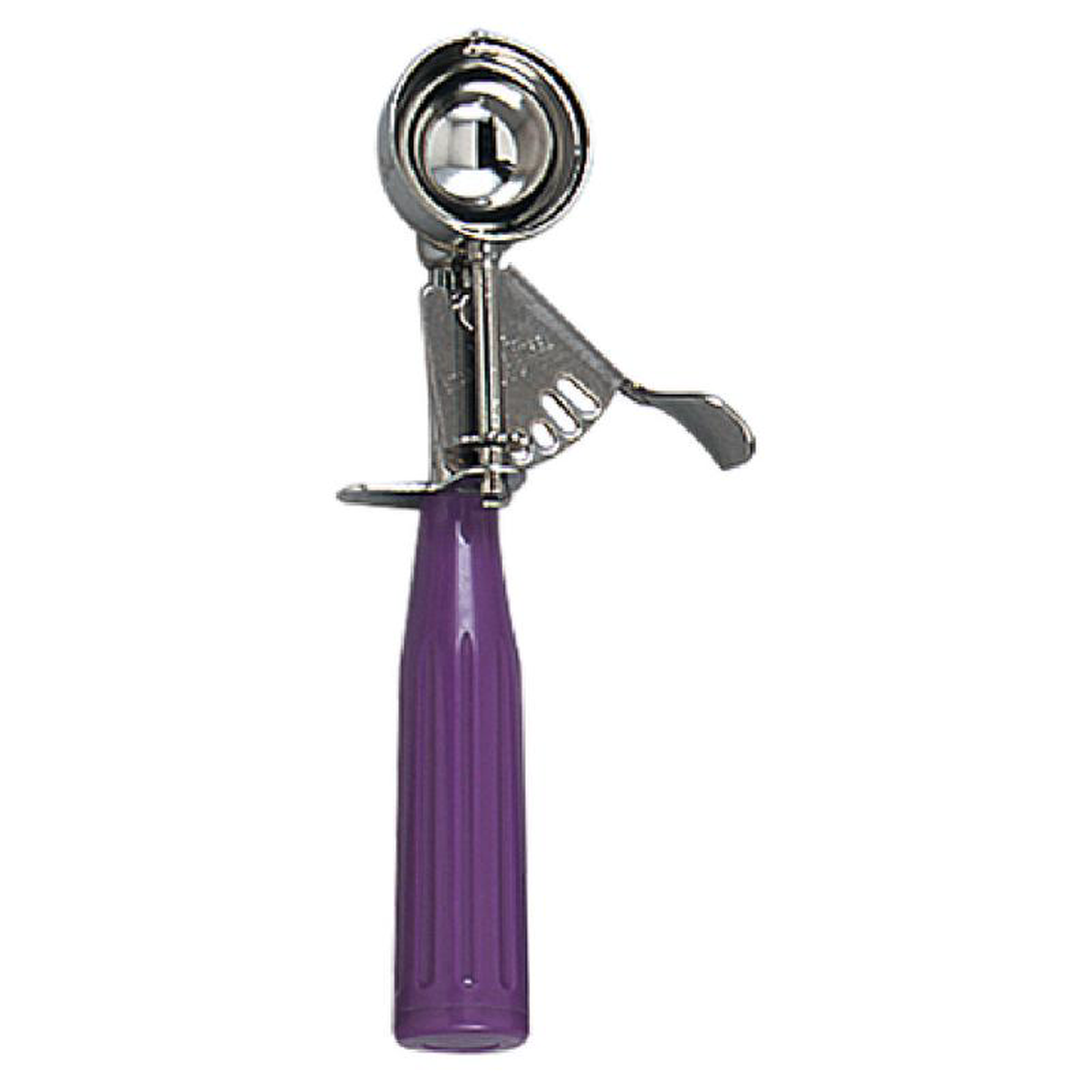 Browne Foodservice 573340 075 Oz Standard Disher Stainless Steel Handle Purple