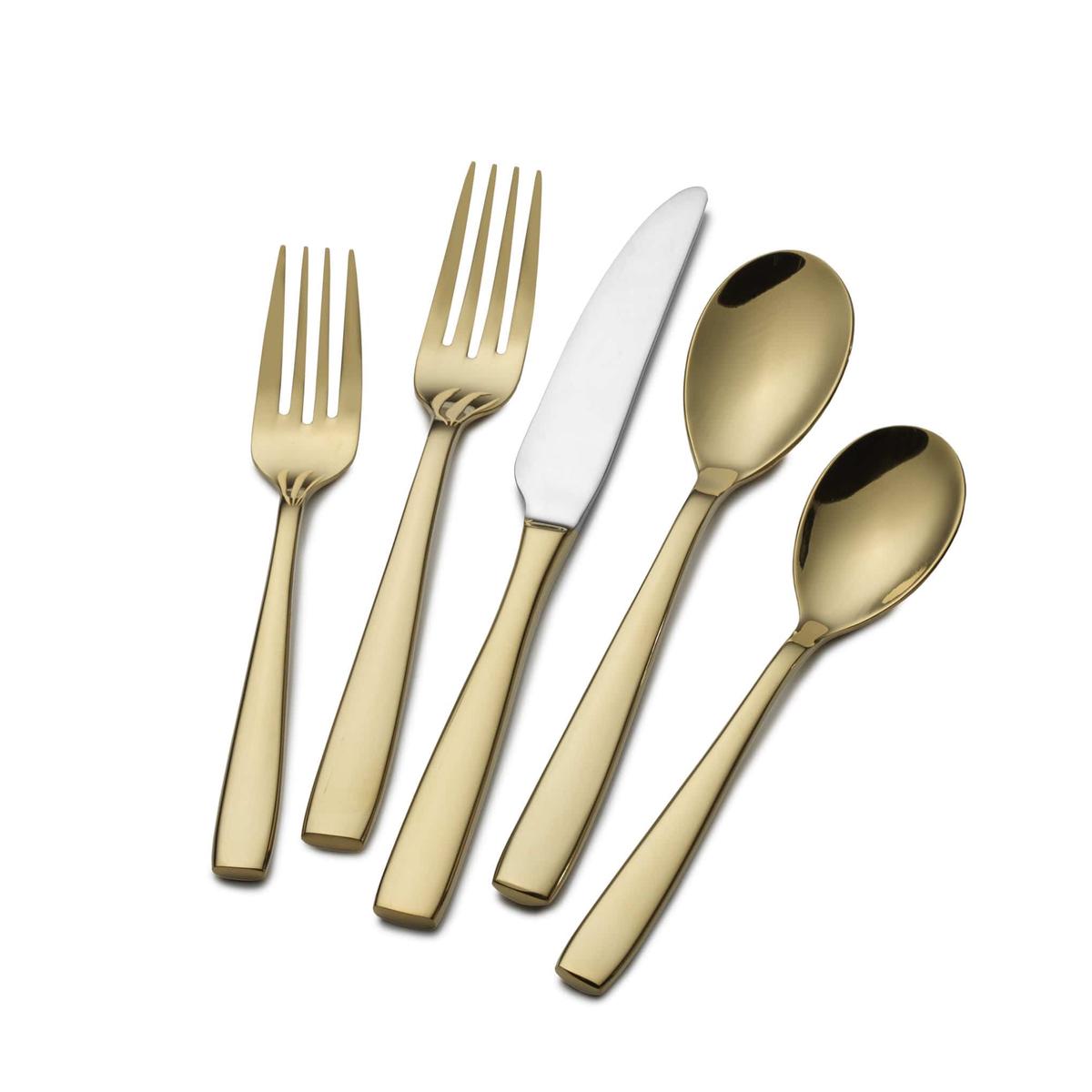 Delano Gold Plated 20 Piece Flatware Set Service for 4