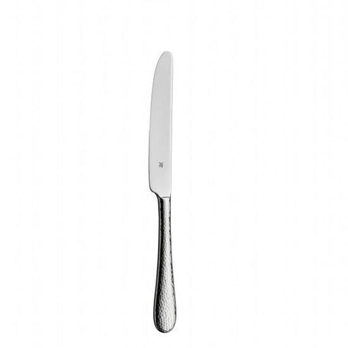 Dessert knife mb Sitello monobloc with serrated edge polished hammered length 8 12 in
