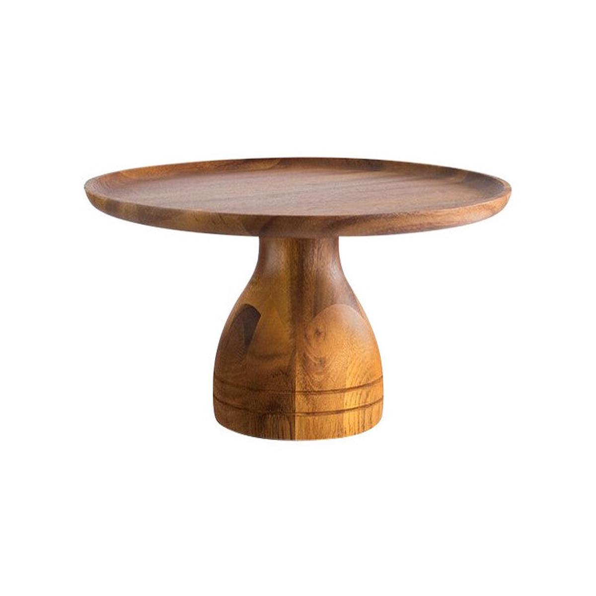APS ROUND ACACIA CAKE STAND 33 CM