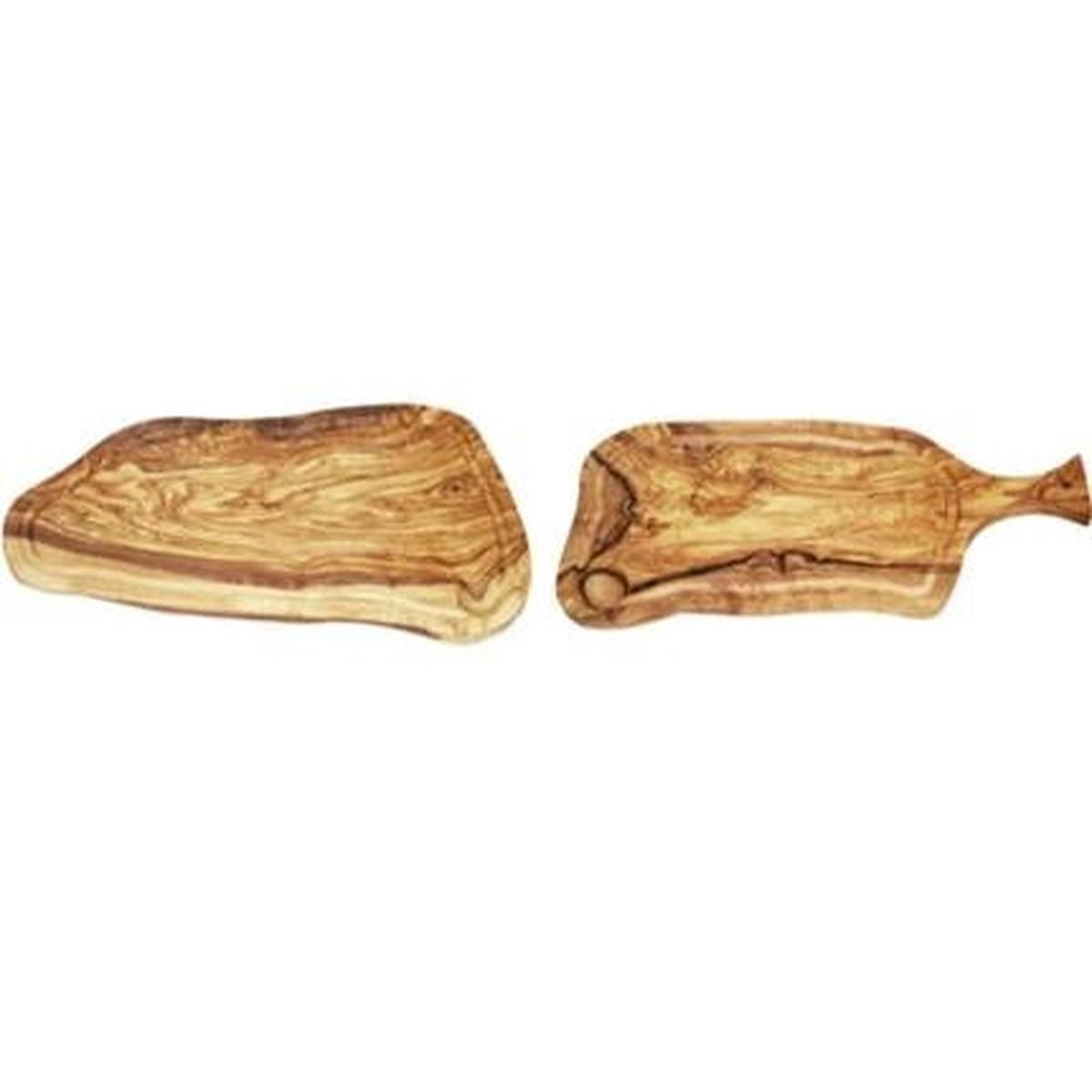 CHOPPING BOARD RUSTIC WITH GROOVE AND HANDLE DIM L-50CM