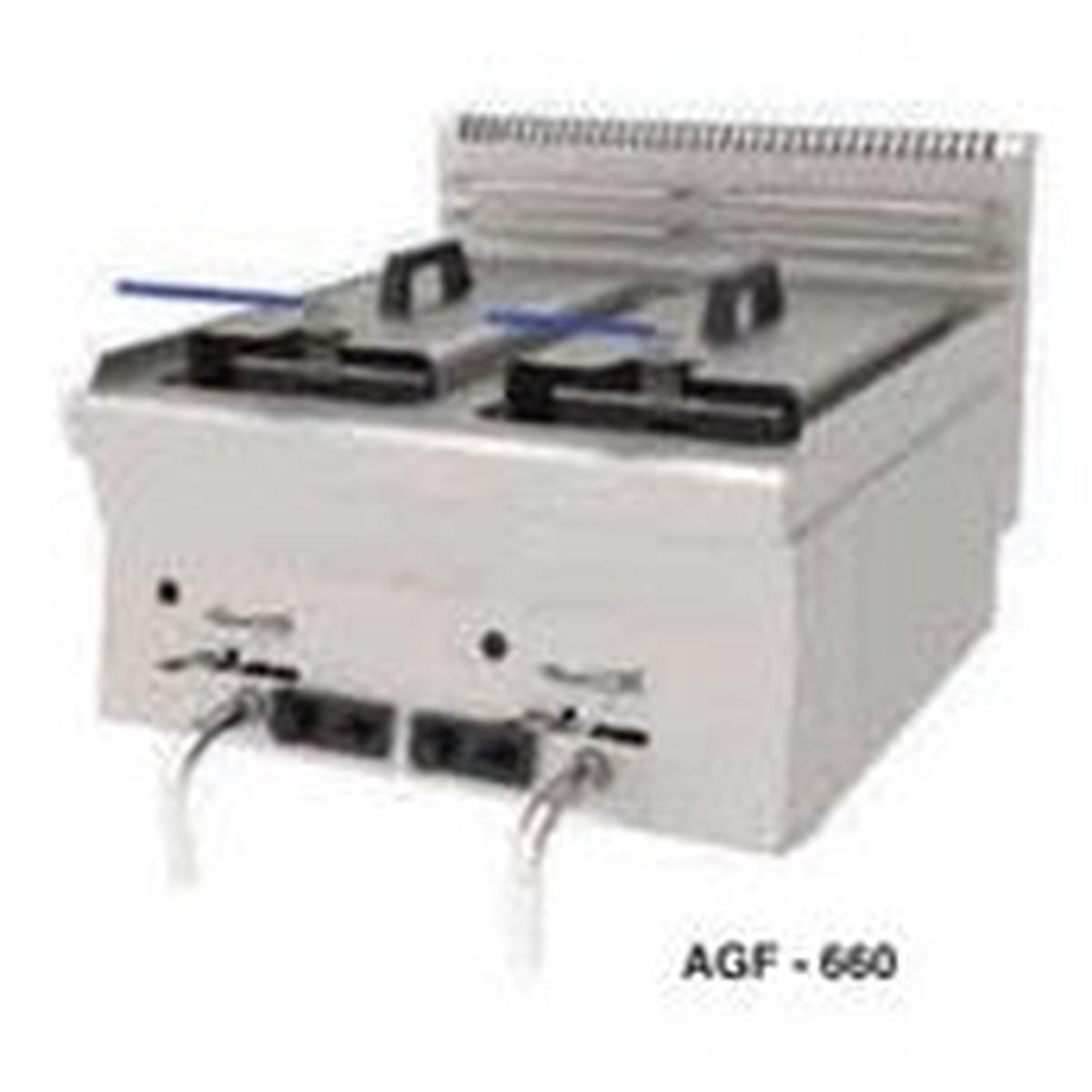 Stainless Steel Gas Fryer 2 x 9 Ltr without Accessories (No Hose No Regulator etc)