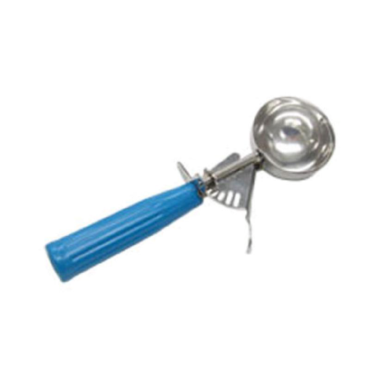Admiral Craft ICS-16 2-34 Oz Ice Cream Disher Round Bowl with Ribbed Plastic Handle Blue