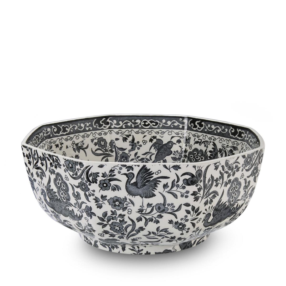 Black Regal Peacock Octagonal Bowl Medium 205cm8
