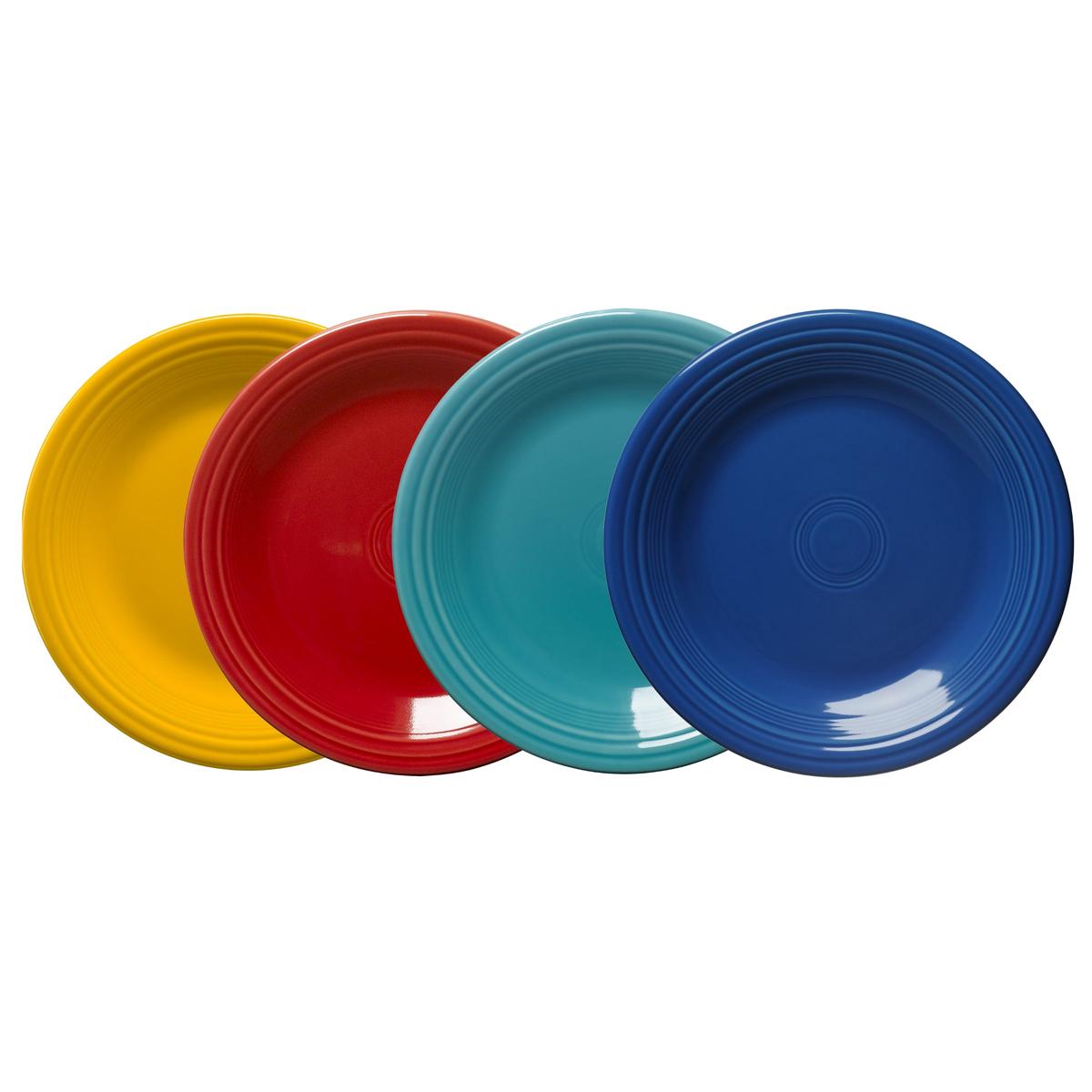 Mixed Vibrant Classic Rim 10 12 Inch Dinner Plate Set of 4