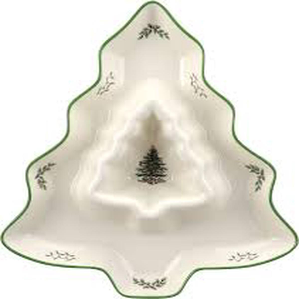 Spode Christmas Tree Tree Chip Dip