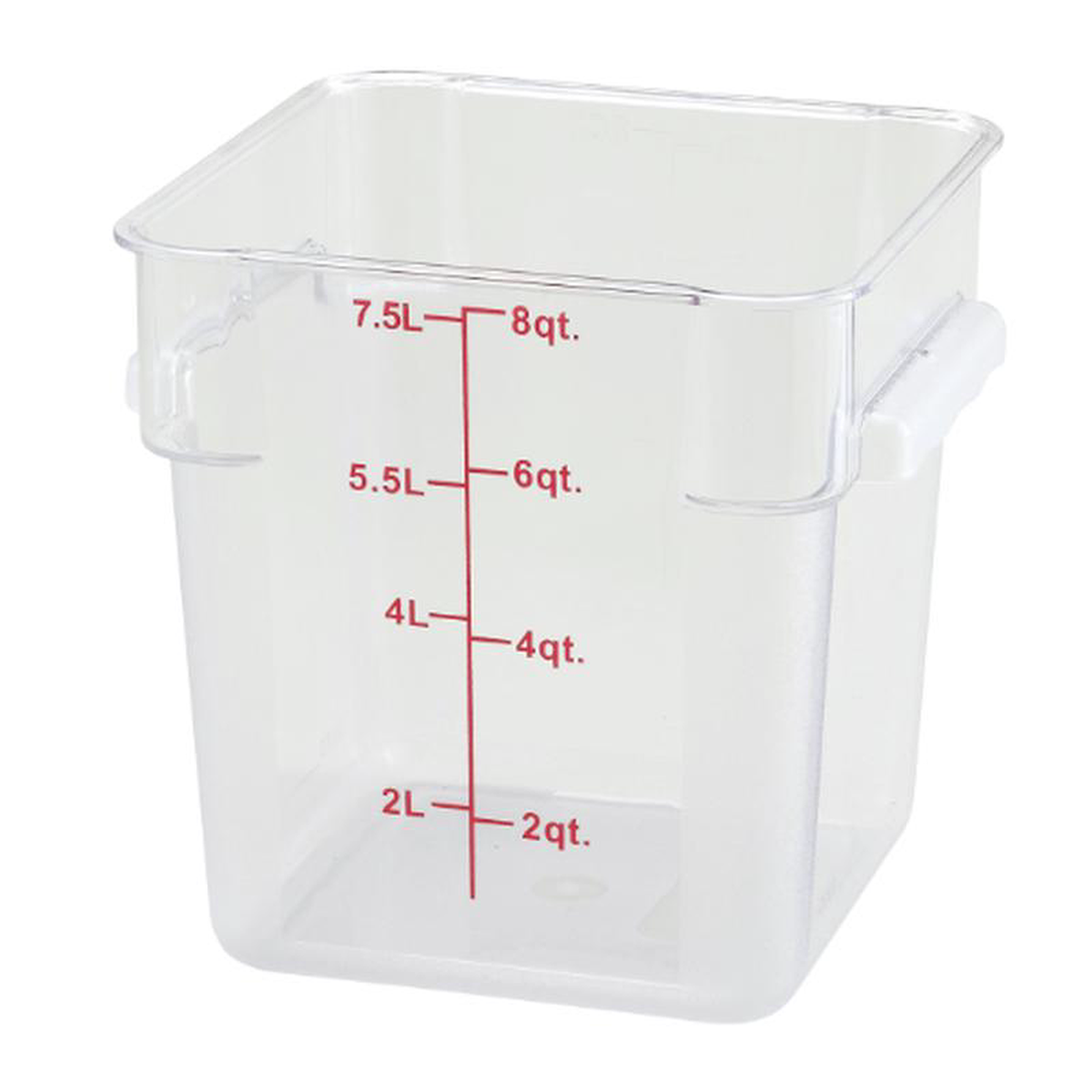 ESC8C Cresco Resco Food Storage Container 8 Qt Square Clear
