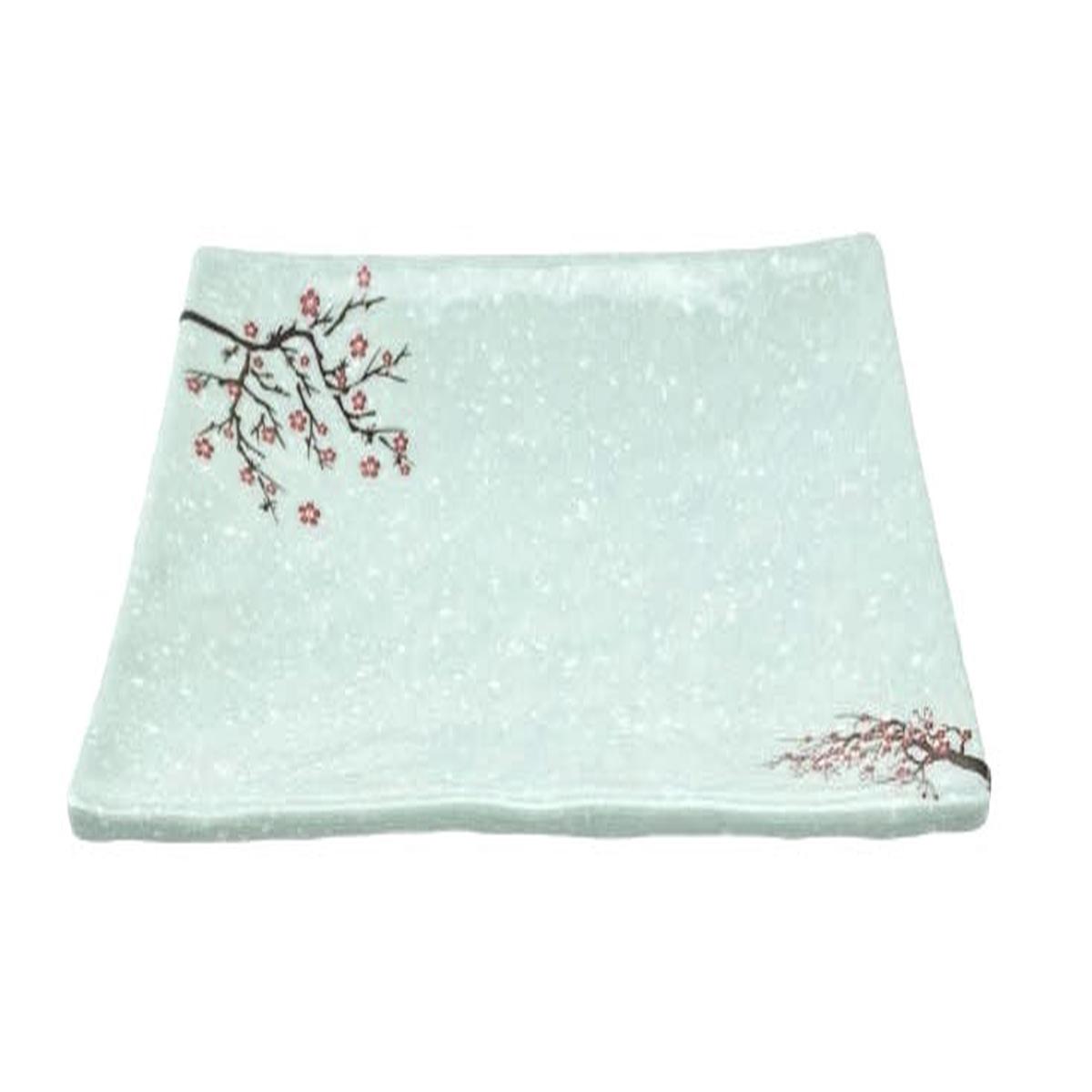Melamine Rectangular Plate 11-78 x 8-12 x 1-12H Plum Blossom