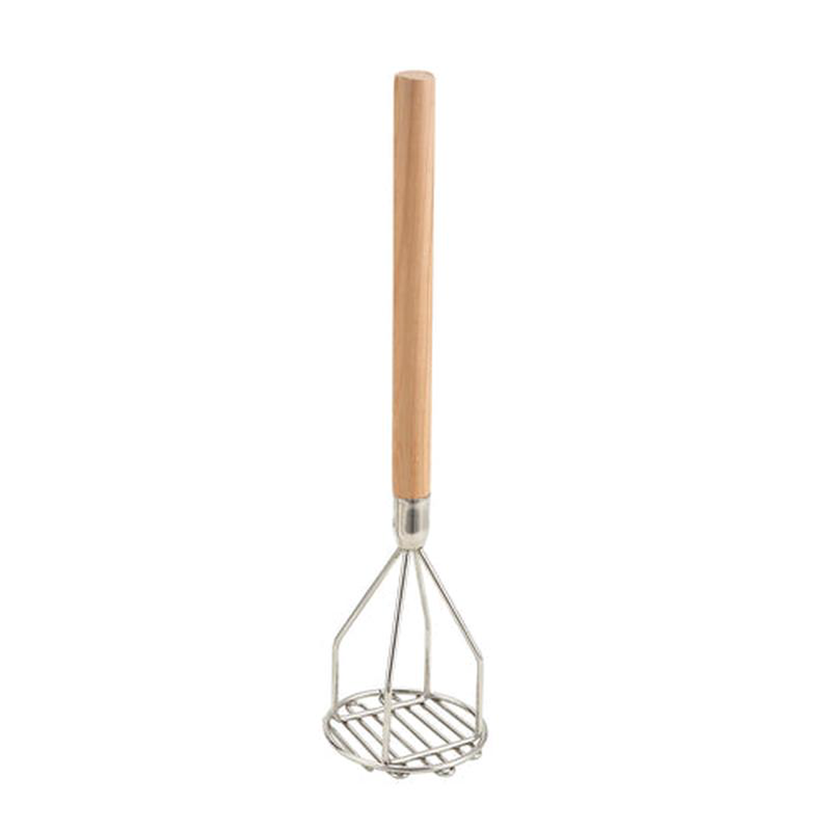 PTM-18R Winco 48221 Round Potato Masher w 188221 Wood Handle