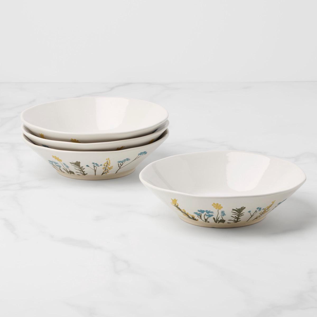 Wildflowers Pasta Bowls Set of 4