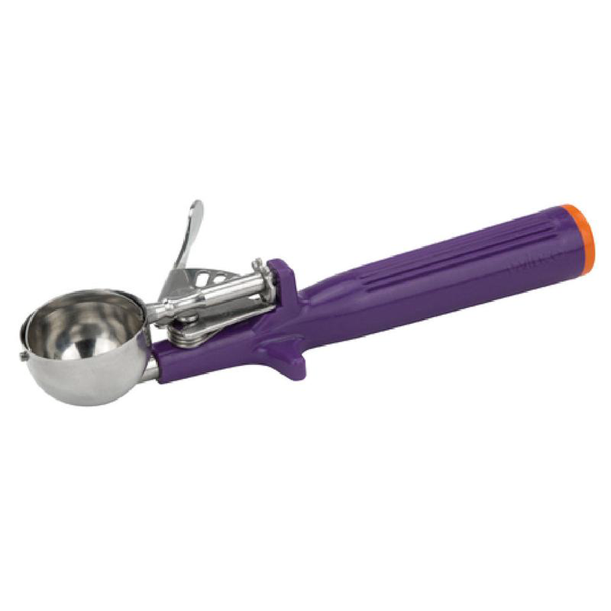 Winco ICOP-40 34 Oz Disher Round Bowl One Piece Handle Stainless Steel Purple