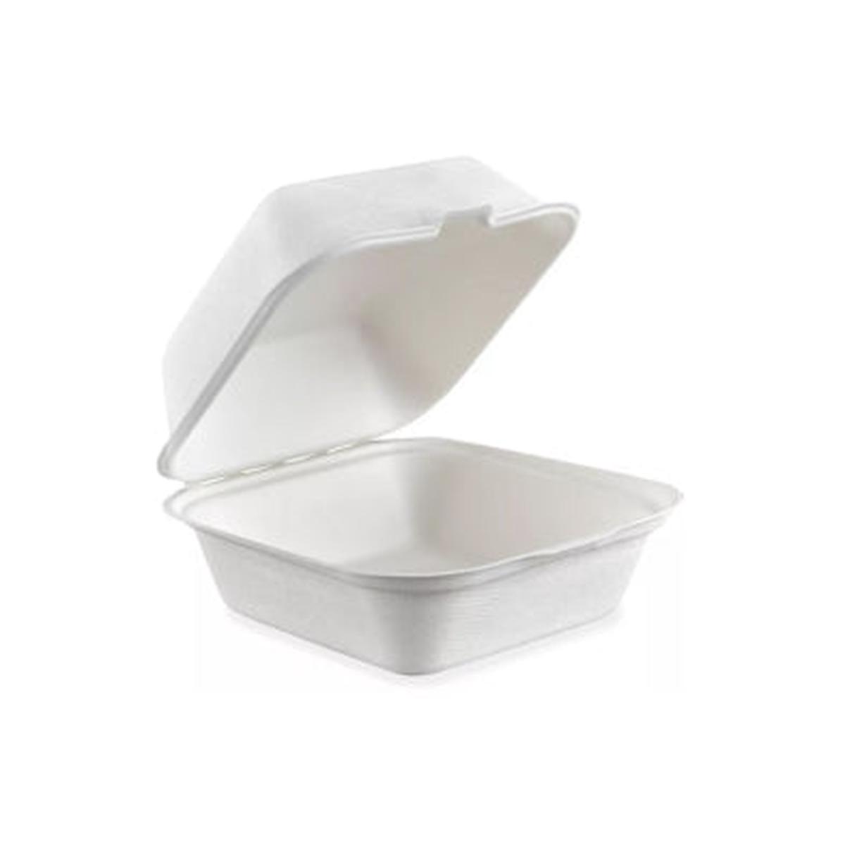 Bio Sugarcane Bagasse Clamshell Container 5x5x3 400cs