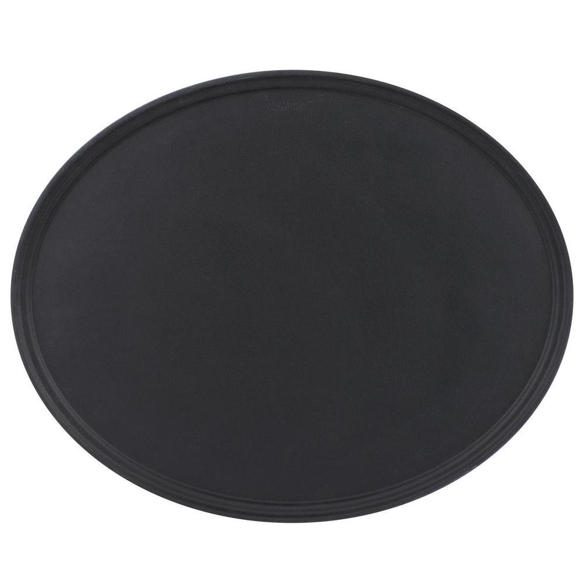CAMBRO CAMTREAD NON-SKID OVAL SERVING TRAY - BLACK