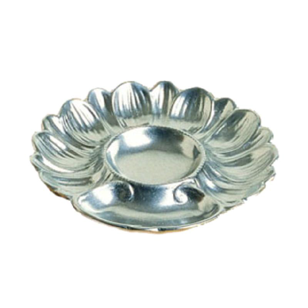 Bon Chef 5080PLATINUMGRA 8-34 Inch Round Seafood Artichoke Plate Aluminum Sandstone Platinum Gray