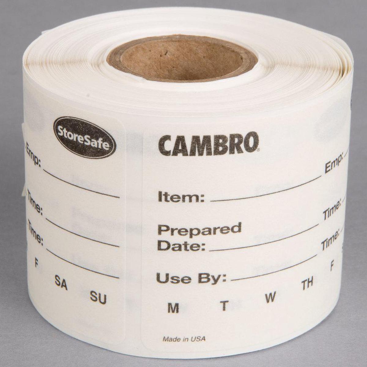 CAMBRO PRODUCT LABEL ROLL - 250