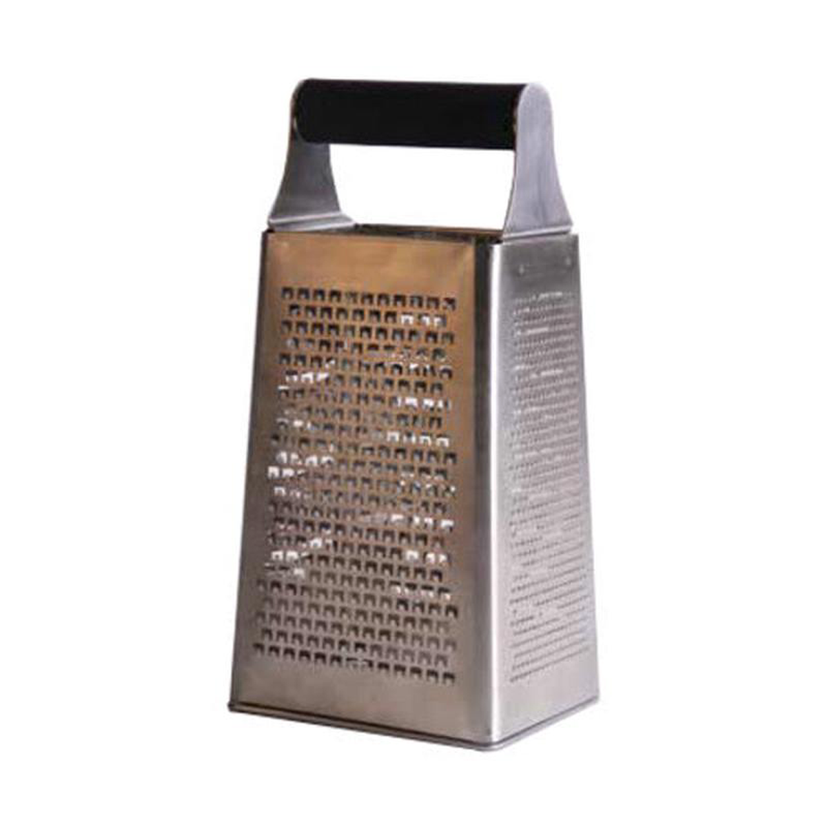 M35420 Mercer 4 Sided Acid Etched Box Grater 98221 Fine-Coarse-Extra Coarse Slice Cutting Patterns