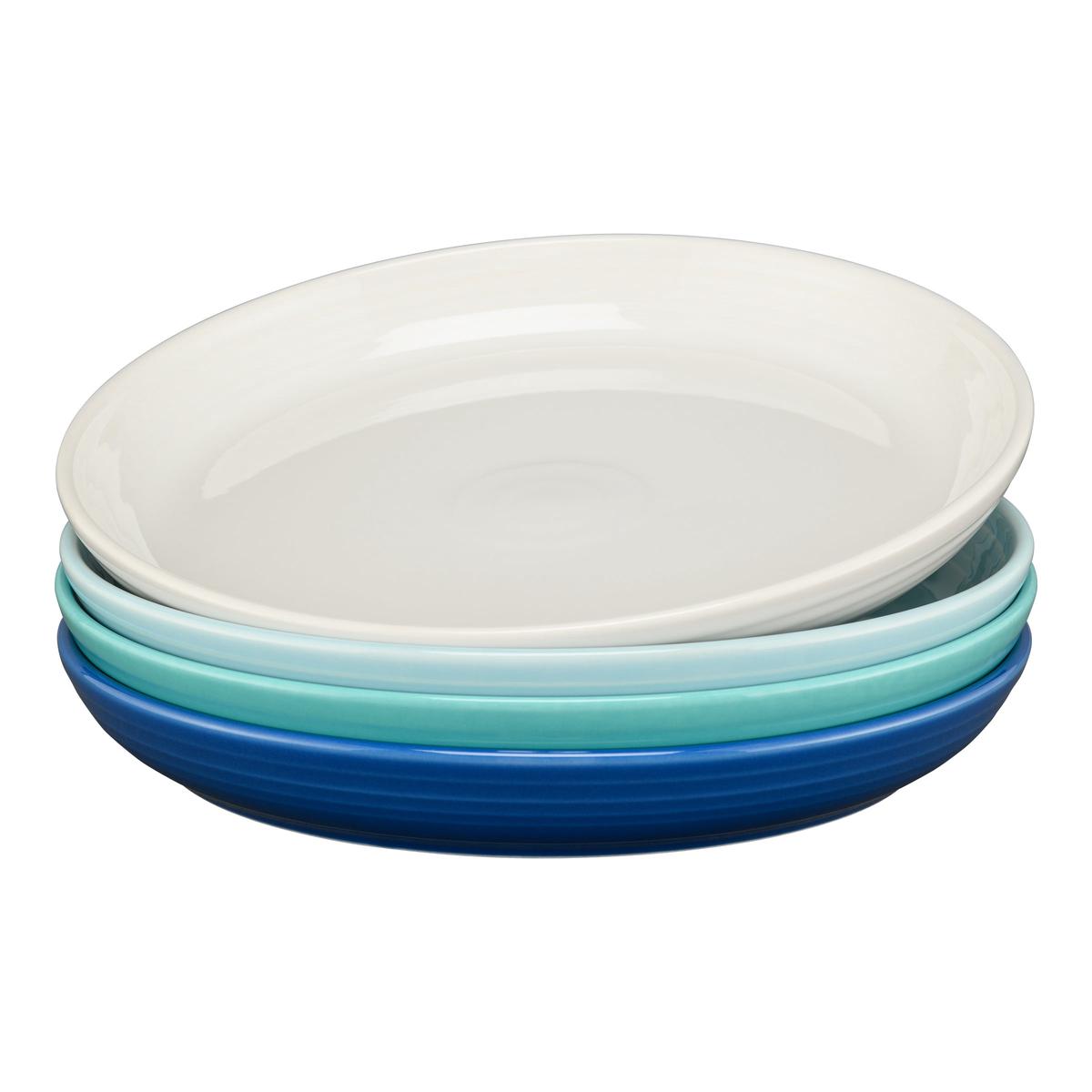 Mixed Coastal Blues Coupe 10 38 Inch Dinner Bowl 40 OZ Set of 4