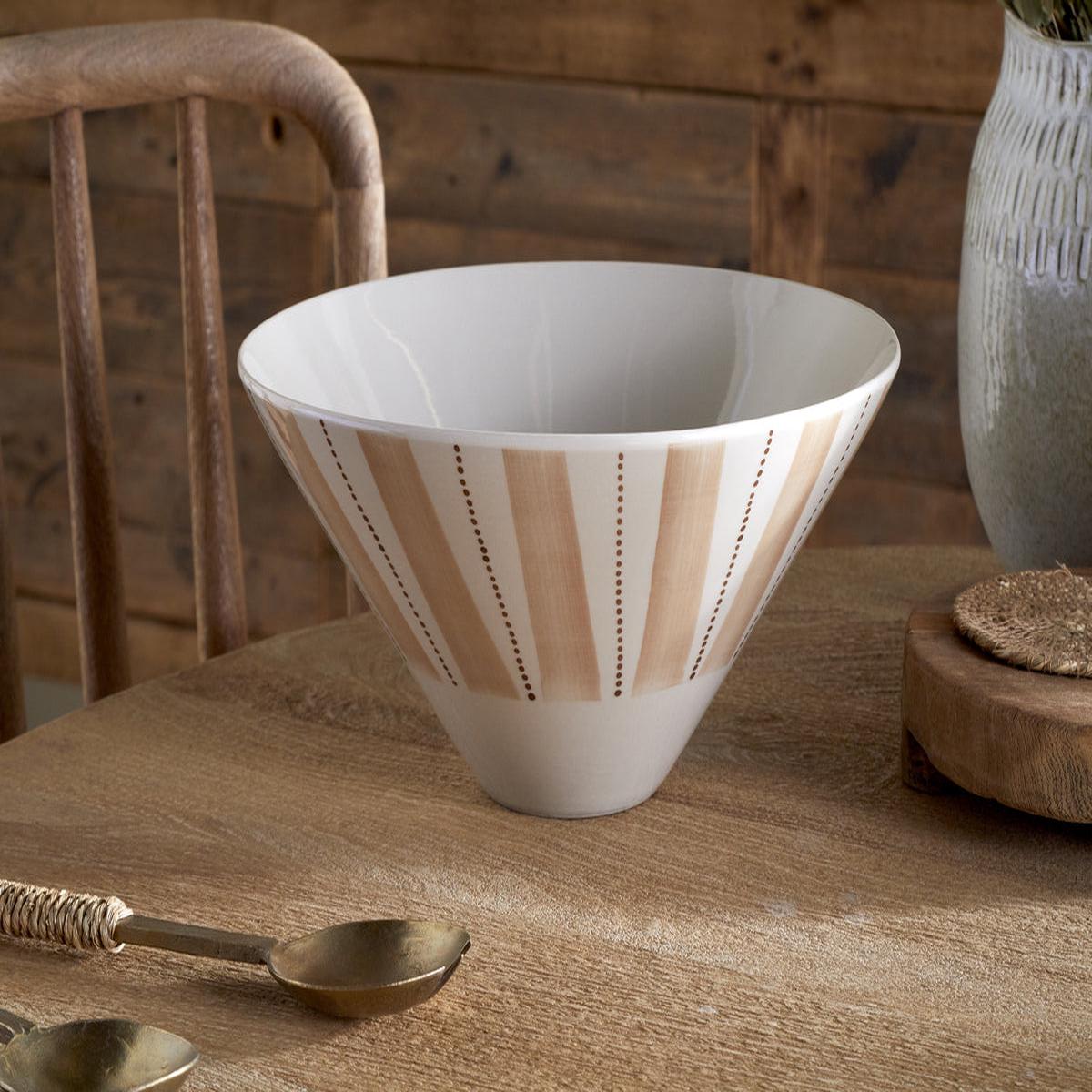 Patthar Serving Bowl - Cream Clay - Medium