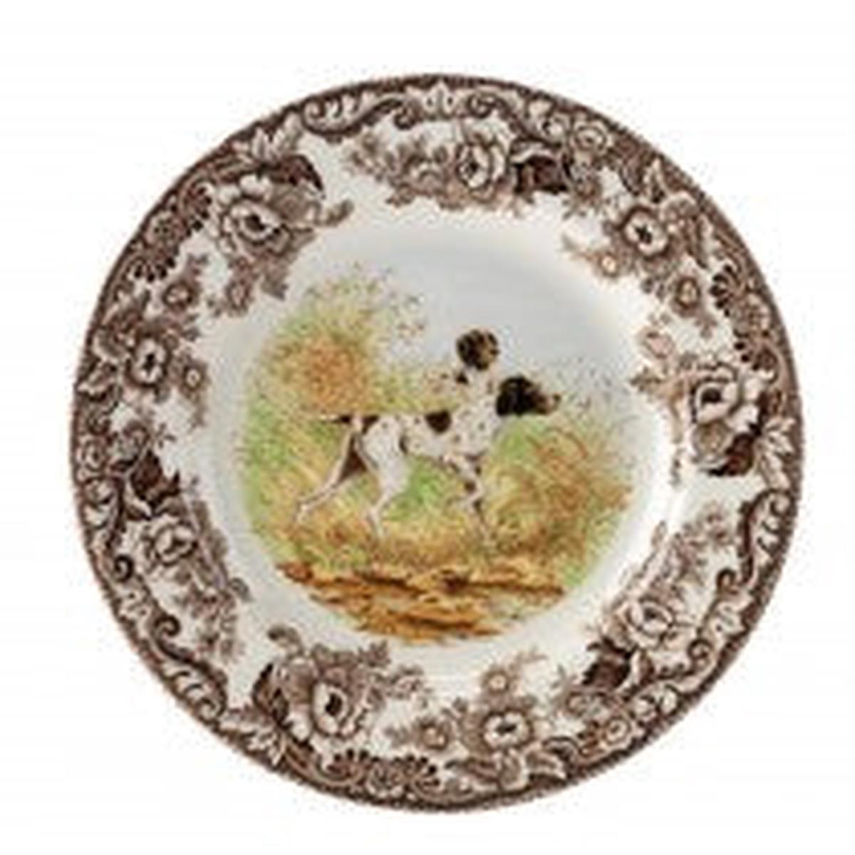 Spode Woodland Flat Coated Pointer Salad Plate 8