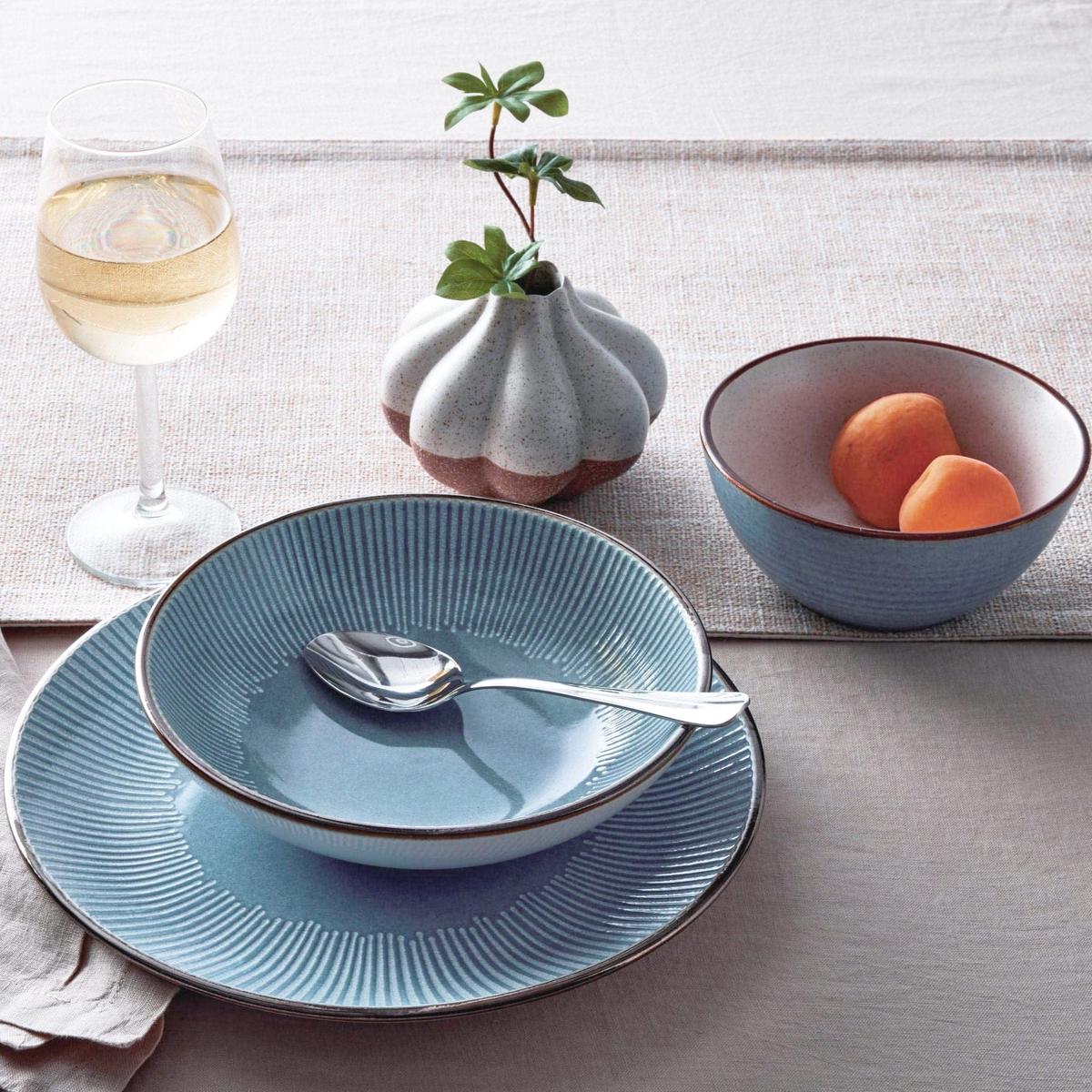 Arlie Blue 12 Piece Pasta Dinnerware Set Service for 4