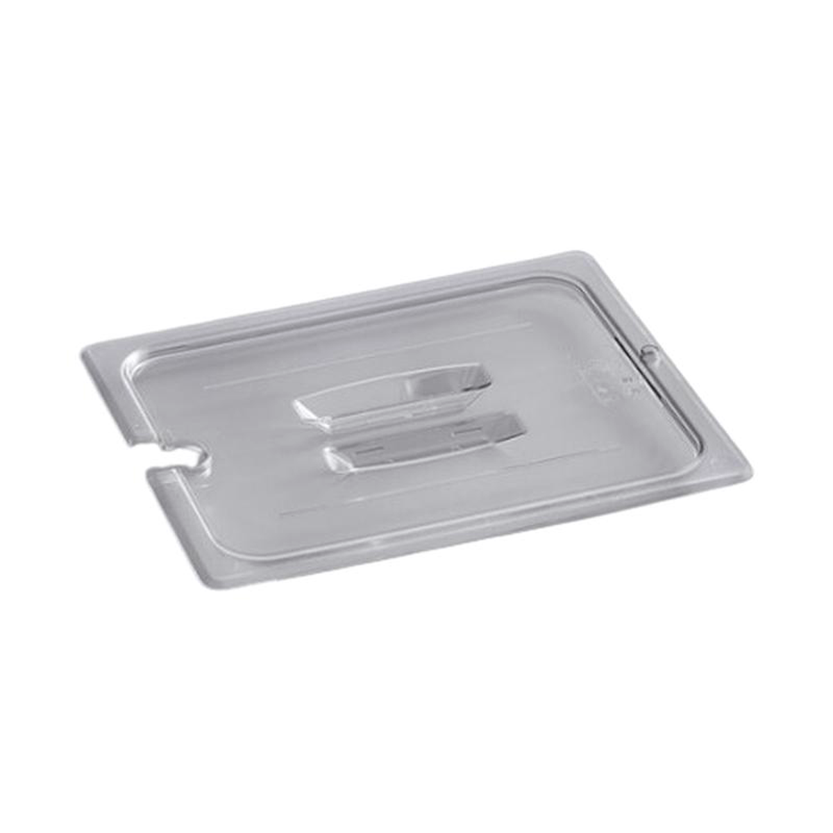 EFPL20NC Cresco Resco 12 Size Polycarbonate Lid wSpoon Notch Clear