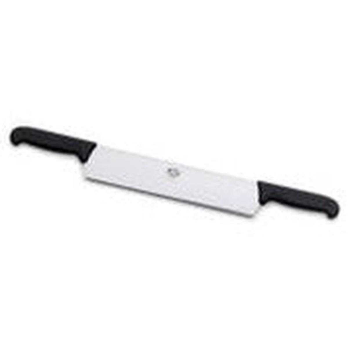 VICTORINOX CHEESE KNIFE TWO BLACK HANDLES - 30 CM