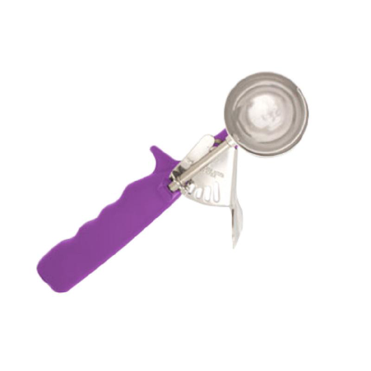 Crestware DD40 40 Thumb Lever Standard Round Bowl Disher Purple Ergonomic Handle Stainless Steel