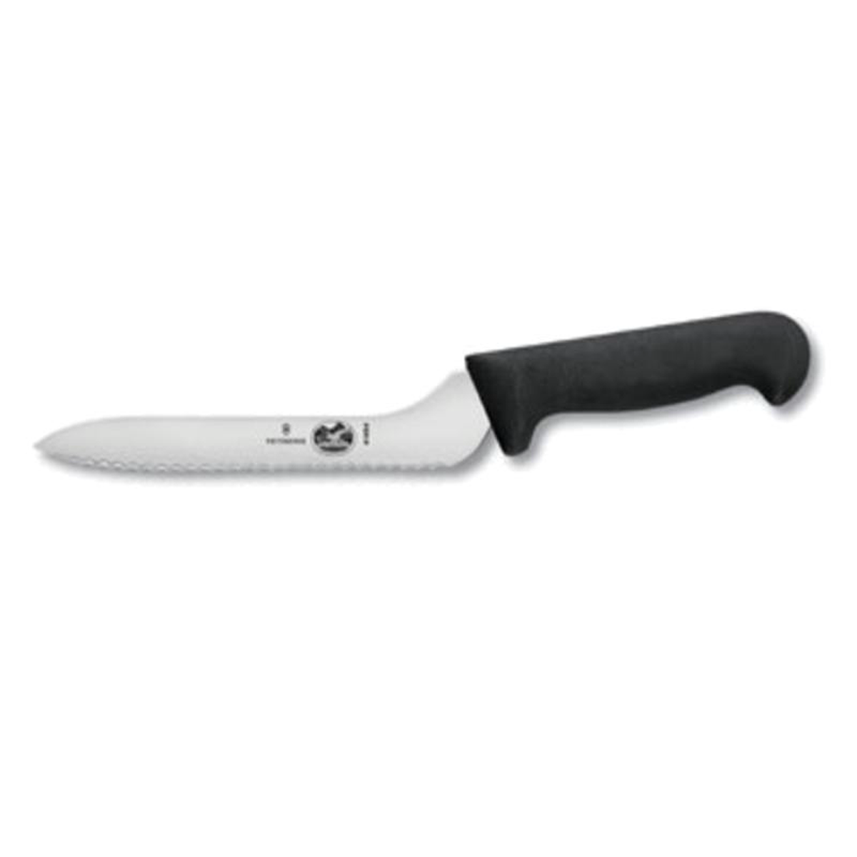 7605816 Victorinox 7-128221 Offset Wavy Edge Bread Knife w Black Plastic Handle