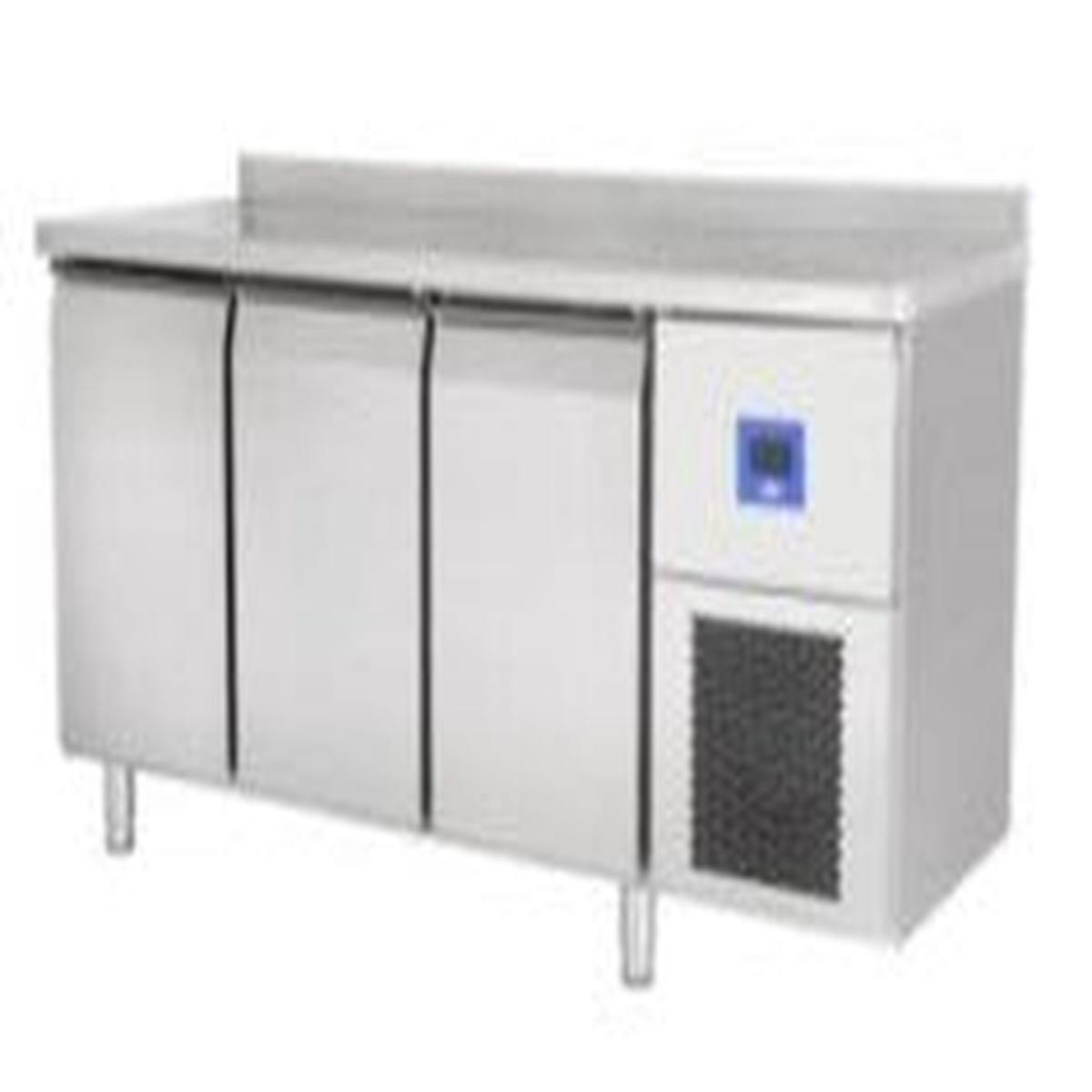 (79E336NMVD2105) COUNTER TYPE REFRIGERATOR WITH 3 DOORS ( 0 10C) WITH 10 CM BACKSPLASH WHEELS (3 Years Warranty Against Manufacturing Defective Including Door Gasket)